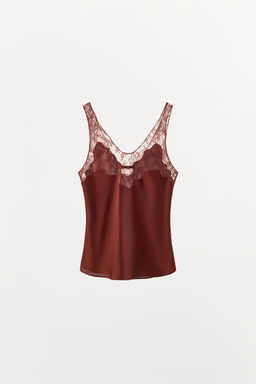 TOP LENCERO ENCAJE ZW COLLECTION / Caldero