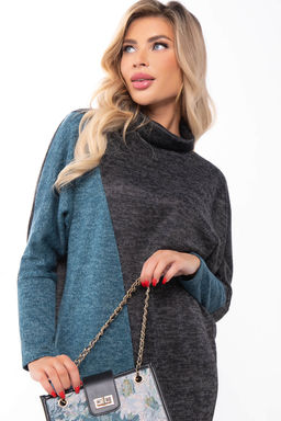 Платье Неонила (черно-бирюзовое) П7435 - Lt collection фото 7