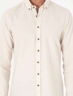 Рубашка Pierre Cardin Slim Fit бежевый длинный рукав