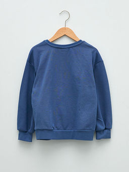 Bisiklet Yaka Bask?l? Uzun Kollu K?z ?ocuk Sweatshirt - Waikiki фото 2