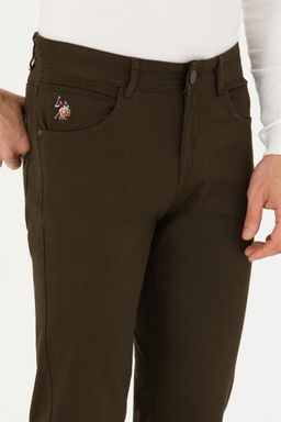 U. S. Polo Assn / Мужские брюки из плотной ткани темного цвета хаки - U.s. polo assn фото 5