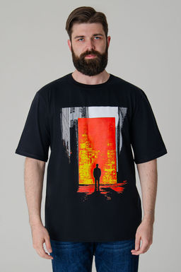 Арт. 614-148 Футболка мужская 50-60 (6 шт) Цвет:черный - Идеал фото 2