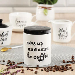 Банка для сыпучих продуктов, керамика, 0.65 л, с крышкой, , Пати тайм (350899) /DANIKS/  фото 2