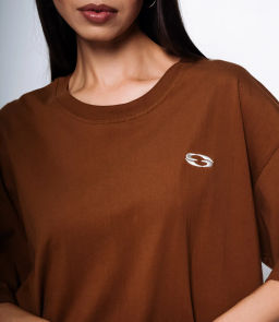 Футболка #КТ442, коричневый