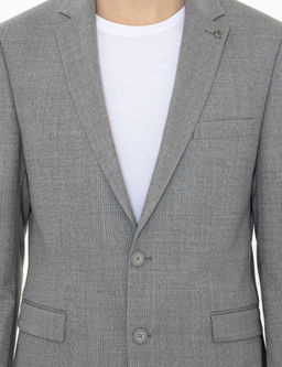 Серая зауженная шерстяная куртка - Cacharel фото 7