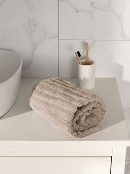 Полотенце махровое 50x90 бежевый махровая ткань