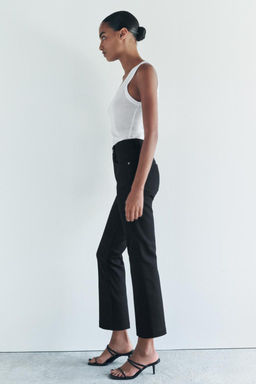 ZW COLLECTION BOOTCUT HIGH-WAIST CROPPED JEANS - Zara фото 16