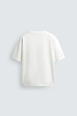 CAMISETA CROPPED FIT ACABADO MERCERIZADO / Blanco - Zara фото 8