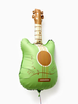 Цена за 3 шт. Воздушный шар фольгированный 35" «Зелёная гитара»