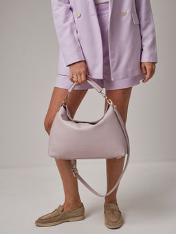 Кожаная сумка Deboro 30900 розовый дым