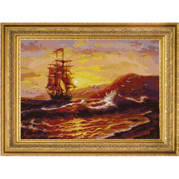 Рисунок на ткани (Бисер) КОНЁК арт. 1246 На морских просторах 45х60 см