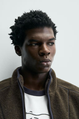 FLEECE ZIP SWEATSHIRT - Zara фото 6