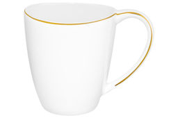 Кружка 420 мл 13*9*10,5 см Белая с золотом NEW BONE CHINA, фарфор