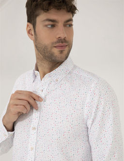 Pembe Slim Fit Uzun Kollu G_mlek - Pierre cardin фото 2