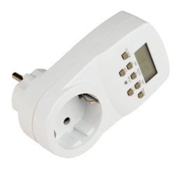 UST-E20 WHITE Таймер электронный с розеткой, 220В. 24ч. 1600Вт. Энергонезависимая память. ТМ Uniel