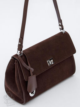 Сумка женская кожаная 5103-1X coffee Polina&Eiterou