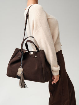 Замшевая сумка с матрешкой Vasilisa DBR 31210 коричневый шоколад фото 5