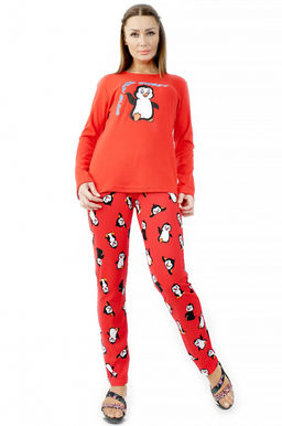 Арт. 4560 Пижама с брюками 46-52 (4 шт) Цвет:розовый