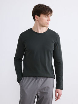 Bisiklet Yaka Uzun Kollu Erkek Ti??rt