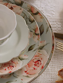 Тарелка WY Pink Ohara, d=20 см, фарфор, зелёная