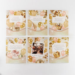 Конверт для денег, открытка на День Рождения, 6 листов, 16.5×21.5 см «С днем рождения»