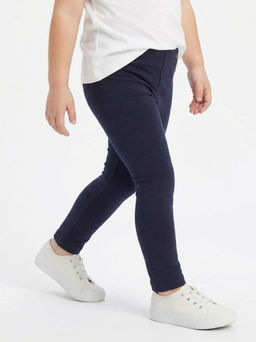 Бриджи лосины однотонные для малышей UD 0577 синий - Mini maxi фото 3