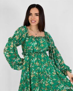 Платье Лапси (зеленый) - Nadi bordo фото 3