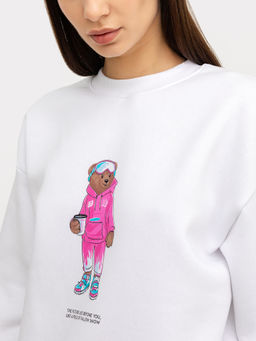 Свитшот женский белый с печатью - Mark formelle фото 4