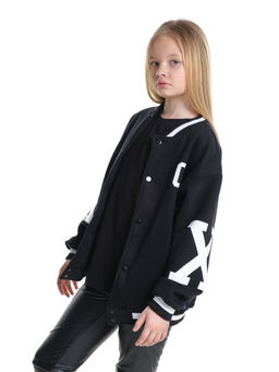 Бомбер (куртка) 33-7594 черный - Mini maxi фото 13