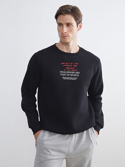 Bisiklet Yaka Erkek Sweatshirt
