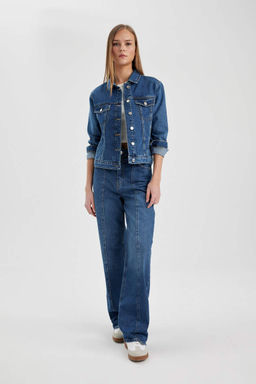 Джинсовая куртка обычного кроя - Defacto фото 2