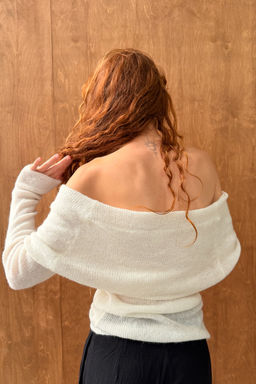 Блуза женская ИЗГИБ127/02/Молочный - M&G all natural фото 4