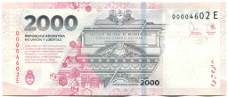 Банкнота 2000 песо 2023 года Аргентина