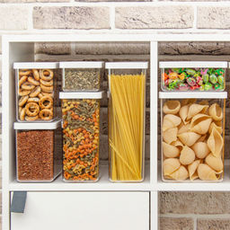 Банка для сыпучих продуктов пластмассовая Степ 0,5л, 10х10х7см, белый (Россия) - Домашняя мода фото 5