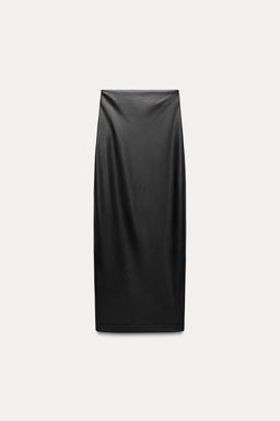 FAUX LEATHER SLIT SKIRT ZW COLLECTION - Zara фото 7