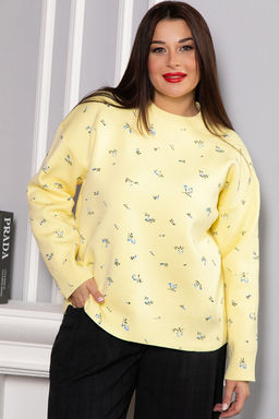 Свитер оверсайз Анита (лимонный) Б14758-1М