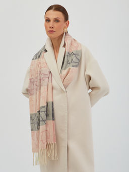 В составе шерсть. Большой теплый двусторонний палантин - Tantino фото 9