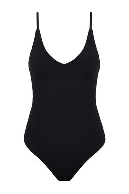 TRENDYOLMILLA Siyah V Yaka Dokulu Regular Mayo TBESS24MA00118 фото 7