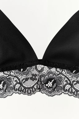 BRALETTE CON POLIAMIDA ENCAJE / Negro - Zara фото 6