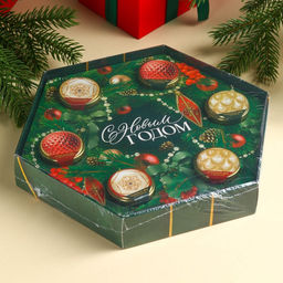 Подарочный набор С новым годом!: чай чёрный, крем-мёд (6 шт.x30 г) - Фабрика счастья фото 12