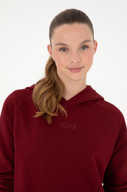 Женский бордово-красный свитшот Неожиданная скидка в корзине - U.s. polo assn фото 2