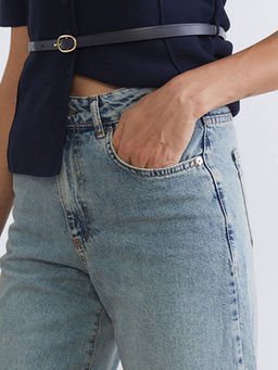 Wideleg Kad?n Jean Pantolon