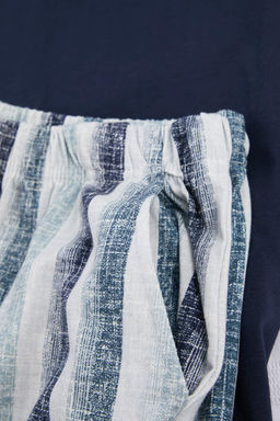 Indigo Regular Kesim Cizgili Pamuklu Orme Pijama Tak?m? TMNSS26PT00032
