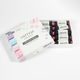 Цена за 10 шт. Нитки 40/2, 200 м, тёмно-зелёные №349