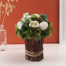 Интерьерный декор Пасхальный зелёный букет, 20?20?22 см