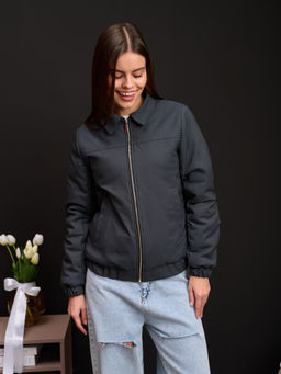 Бомбер женский "Браун" серый