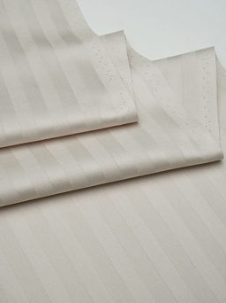 Сатин-страйп цв.Св.бежево-молочный (1см*1см), ш. 2.2м, хлопок-100%, 120гр/м.кв. - Купава фото 4