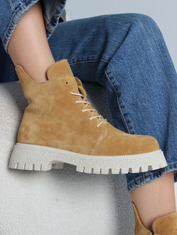 Ботинки EDART 228.V.1541 be. светло-желтый замша/шерсть - Ed'art фото 11