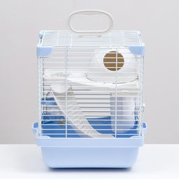 Клетка для грызунов укомплектованная, 23 х 19 х 28 см, голубая - Пижон фото 2