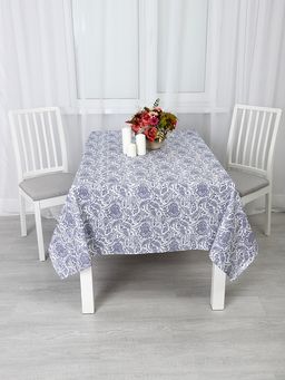 Скатерть из рогожки Персия голубой 150х180